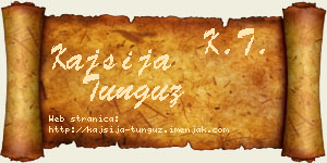 Kajsija Tunguz vizit kartica